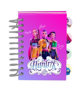 542660075 Kołonotes A7 z kolorowymi kartkami K-POP Demon Hunters