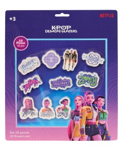 342660166 Zestaw 10 gumek do ścierania K-POP Demon Hunters